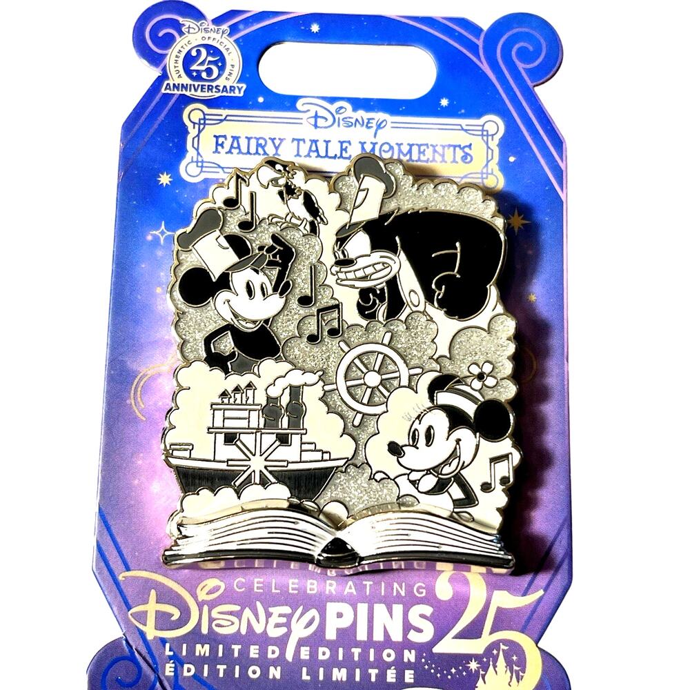 Disney Parks Fairy Tale Moments Steamboat Willie Mickey Pete Minnie LE 2250 Pin